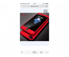Красный чехол 360 на IPhone 5/5s + стекло