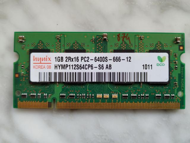Оперативна пам'ять для ноутбука  1gB  Hynix SODIMM DDR2-800 - 1/2