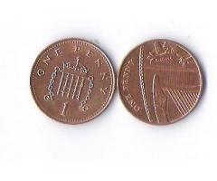 Продам недорого монеты Англии, номиналом 1 пенс.