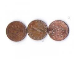 Продам недорого монеты США номиналом 1 цент