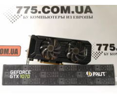 Видеокарта Palit Dual Fan GeForce GTX 1070 8GB GDDR5 256bit, гарантия - Изображение 1/4
