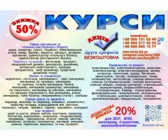 Курси кухар, кондитер, сушист, піццеолі, пекар, бармен, офіціант, Диплом
