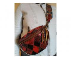 Стильна жіноча сумка у вінтажному стилі з широким ремінцем - Изображение 4/5