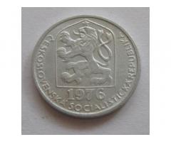 Монета Чехословакии 10 гелер 1976 год