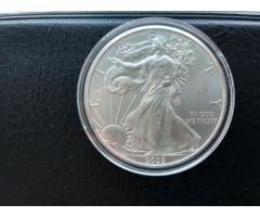 Продам Серебряную монету 1 доллар США .31.1 грамма серебра 999.9 пробы. - Изображение 5/8