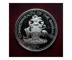 Продам монету :Багамы " Фламинго " 2 Доллара 1974 год.Серебро.Идеальное Состояние. Количество : 1