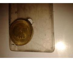 Продам золотую монету 10 рублей Николая 21909 года.