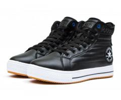 Зимние ботинки на меху Converse Waterproof, черные (30493), р. 41 - 45